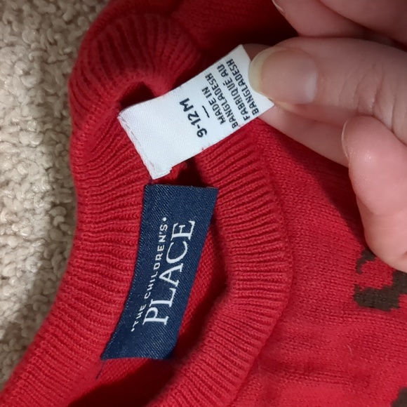 Children's Place Christmas reindeer sweater, worn once! - Picture 5 of 6